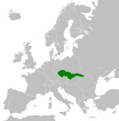 A Csehszlov&aacute;k K&ouml;zt&aacute;rsas&aacute;g elhelyezked&eacute;se