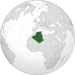 Algéria elhelyezkedése