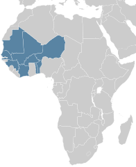 Francia Nyugat-Afrika elhelyezked&eacute;se
