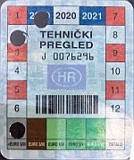 Műszaki vizsga meglétét jelző szélvédőmatrica Műszaki vizsga meglétét jelző szélvédőmatrica