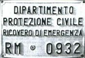 DIPARTIMENTO/PROTEZIONE CIVILE/RICOVERO DI EMERGENZA/RM 0932