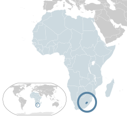 Lesotho elhelyezked&eacute;se