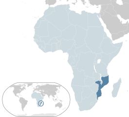 A Mozambiki N&eacute;pk&ouml;zt&aacute;rsas&aacute;g elhelyezked&eacute;se