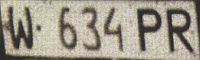 W-634 PR (fekete-fehér kép, a számjegyek vörösek, a betűk feketék) W-634 PR (fekete-fehér kép, a számjegyek vörösek, a betűk feketék)