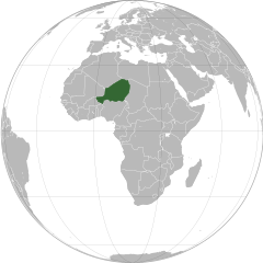 Niger elhelyezkedése