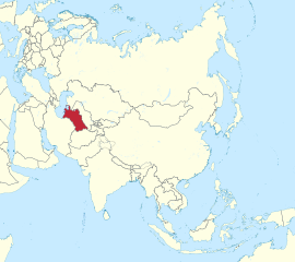 T&uuml;rkmeniszt&aacute;n elhelyezked&eacute;se