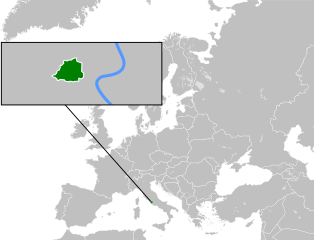 Vatik&aacute;n elhelyezked&eacute;se Eur&oacute;p&aacute;ban