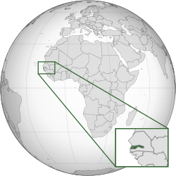 Gambia elhelyezked&eacute;se