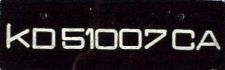 KD 51007 CA (val&oacute;sz&iacute;nűleg hib&aacute;s &ouml;tsz&aacute;mjegyű sorozatsz&aacute;m)